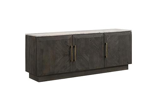 Dennis 3-door Marble Top Dining Sideboard Server White and Tobacco Grey by Coaster