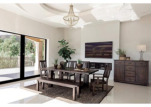 Calandra 5-piece Rectangular Dining Set w/Extension Leaf Vintage Java by Coaster