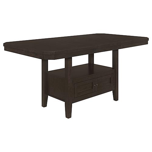 Prentiss Rectangular Counter Height Table with Butterfly Leaf Cappuccino by Coaster
