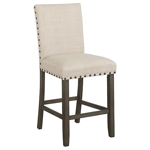 Ralland Upholstered Counter Height Stools w/Nailhead Trim Beige (Set of 2) by Coaster