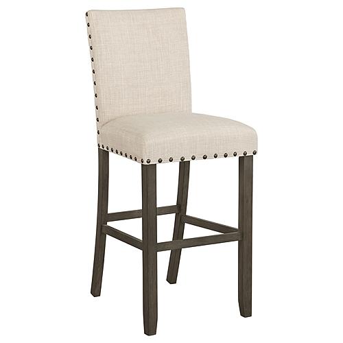Ralland Upholstered Bar Stools w/Nailhead Trim Beige (Set of 2) by Coaster