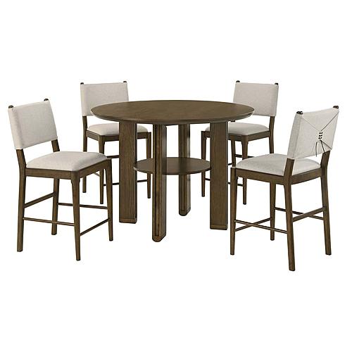 Ottowa 5-piece Round Counter Height Dining Set Brown by Coaster