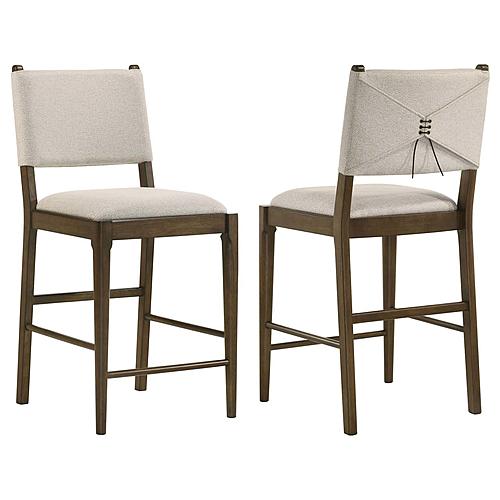 Ottowa Upholstered Counter Side Chair Brown (Set of 2) by Coaster