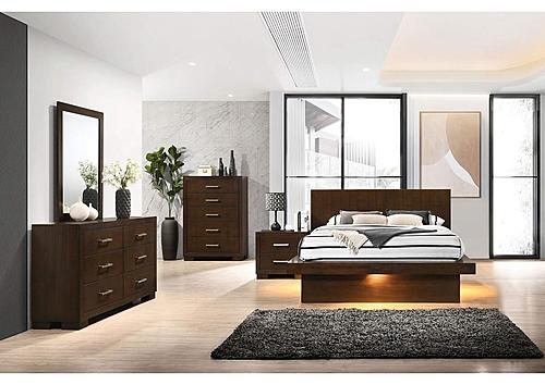 Jessica 5-piece Queen Platform Bedroom Set Cappuccino by Coaster