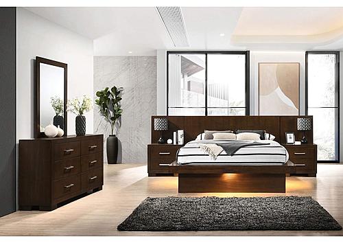 Jessica 5-piece Queen Bedroom Set w/Nightstand Panels Cappuccino by Coaster
