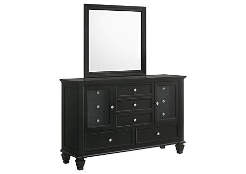 Sandy Beach 11-drawer Dresser w/Mirror Black by Coaster