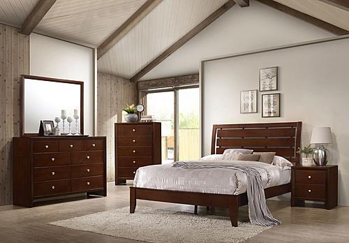 Serenity 4-piece California King Panel Bedroom Set Rich Merlot by Coaster