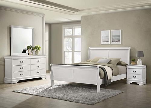 Louis Philippe 4-piece Full Bedroom Set White by Coaster by Coaster