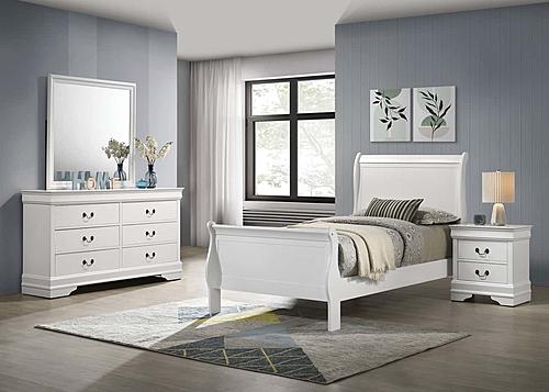 Louis Philippe 4-piece Twin Bedroom Set White by Coaster