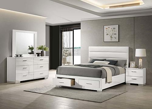 Felicity 4-piece Queen Platform Bedroom Set White by Coaster
