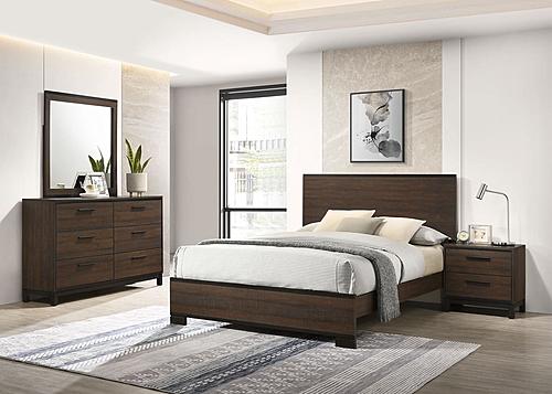 Edmonton 4-piece Queen Bedroom Set Rustic Tobacco and Dark Bronze by Coaster