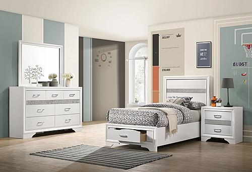 Miranda 4-piece Twin Storage Bedroom Set White by Coaster