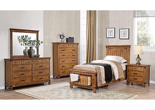 Brenner 4-piece Twin Storage Bedroom Set Rustic Honey by Coaster