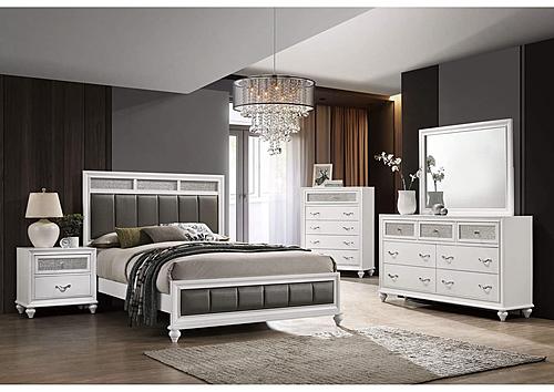 Barzini 5-piece Eastern King Panel Bedroom Set White by Coaster