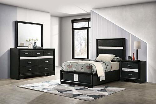 Miranda 4-piece Twin Bedroom Set Black by Coaster