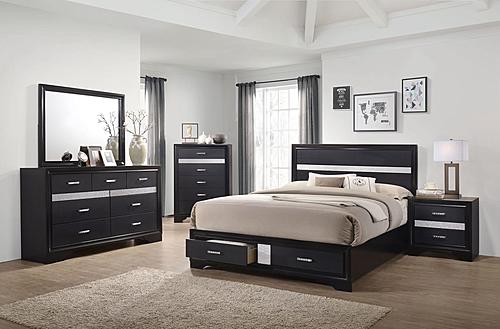 Miranda 5-piece Queen Platform Storage Bedroom Set Black by Coaster