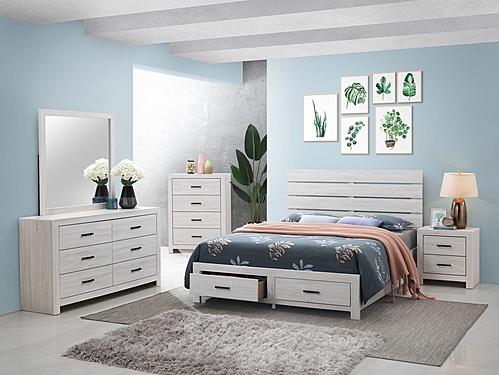 Brantford 4-piece Queen Storage Bedroom Set Coastal White by Coaster