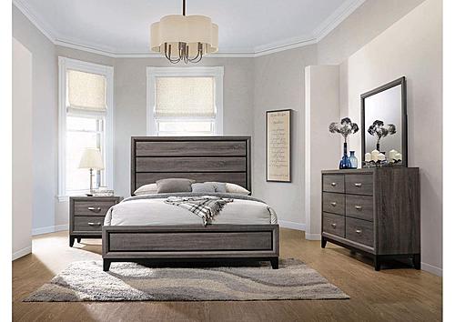 Watson 4-piece Queen Bedroom Set Grey Oak and Black by Coaster