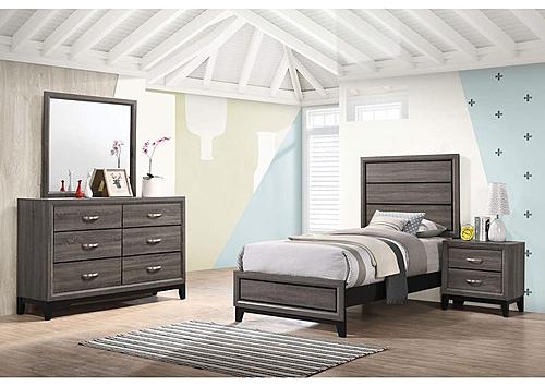 Watson 4-piece Twin Panel Bedroom Set Grey Oak by Coaster