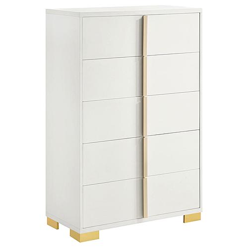 Marceline 5-drawer Chest White by Coaster