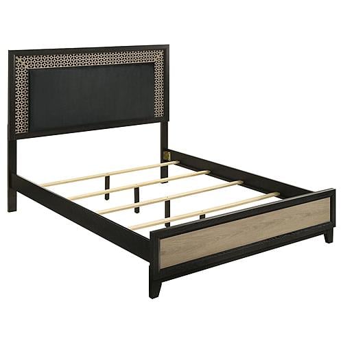 Valencia Queen Bed Light Brown and Black by Coaster