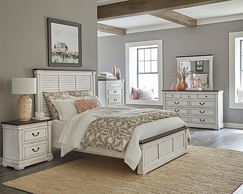 Hillcrest 5-piece Queen Panel Bedroom Set White and Dark Rum by Coaster