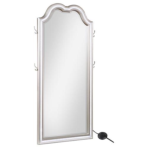 Evangeline Full Length LED Floor Mirror Silver Oak by Coaster