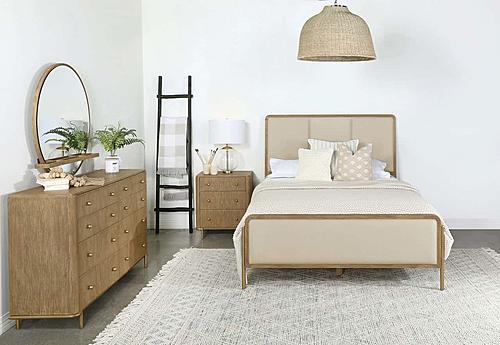 Arini 4-piece Queen Bedroom Set Cream and Sand Wash by Coaster