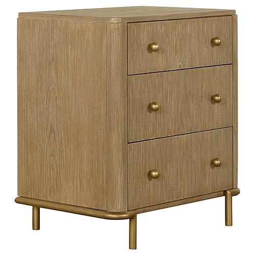Arini 3-drawer Nightstand w/Dual USB Ports Sand Wash by Coaster