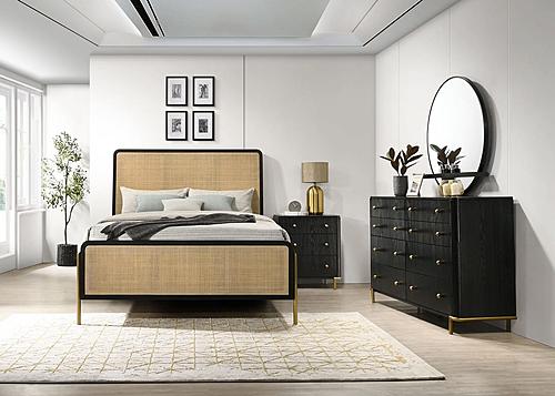 Arini 4-piece Queen Bedroom Set Black and Natural by Coaster