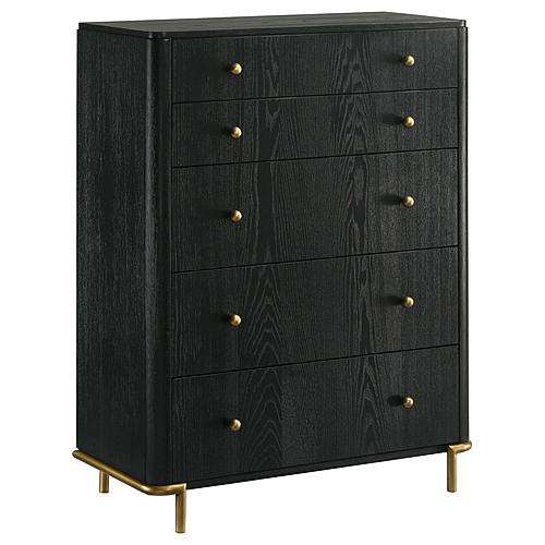 Arini 5-drawer Bedroom Chest Black by Coaster