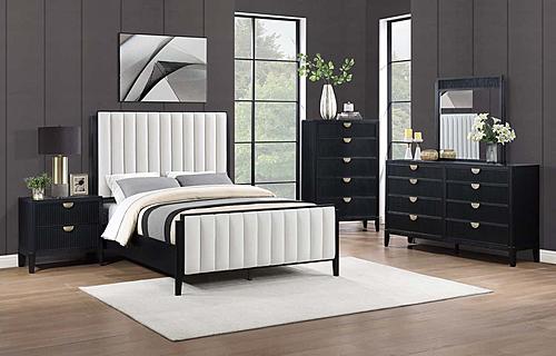Brookmead 5-piece Upholstered Queen Bedroom Set Black by Coaster