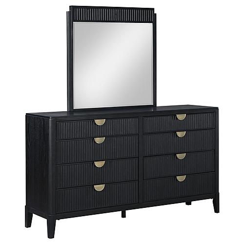 Brookmead 8-drawer Bedroom Dresser w/Mirror Black by Coaster