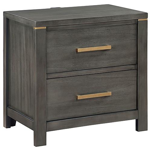 Kieran 2-drawer Nightstand Bedside Table Grey by Coaster