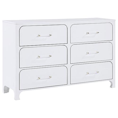Anastasia 6-drawer Bedroom Dresser Pearl White by Coaster