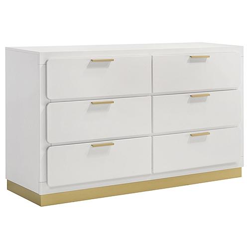 Caraway 6-drawer Bedroom Dresser White by Coaster