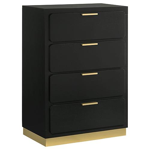 Caraway 4-drawer Bedroom Chest Black by Coaster