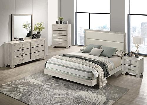 Trenton Wood Panel Bedroom Set Rustic Cream by Coaster