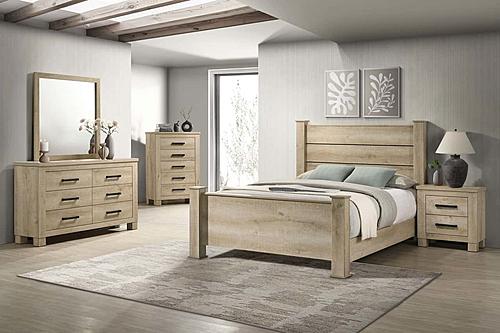 Oakglen Panel Bedroom Set Weathered Oak by Coaster