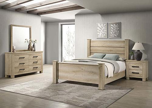 Oakglen 4-piece Queen Bedroom Set Weathered Oak by Coaster