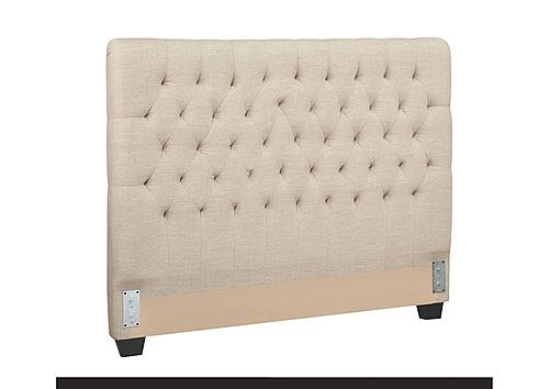 Chloe Tufted Upholstered Full Headboard Oatmeal by Coaster