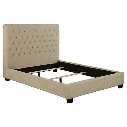 Chloe Tufted Upholstered Eastern King Bed Oatmeal by Coaster