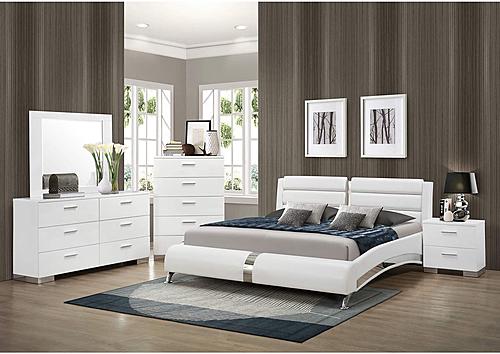 Jeremaine 5-piece Queen Bedroom Set Glossy White by Coaster