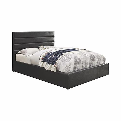 Riverbend Eastern King Upholstered Storage Bed Black by Coaster