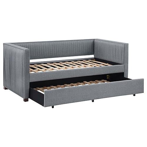 Brodie Upholstered Twin Daybed w/Trundle Grey by Coaster
