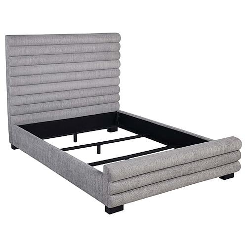 Patricia 58-inch Boucle Upholstered Bed Grey by Coaster