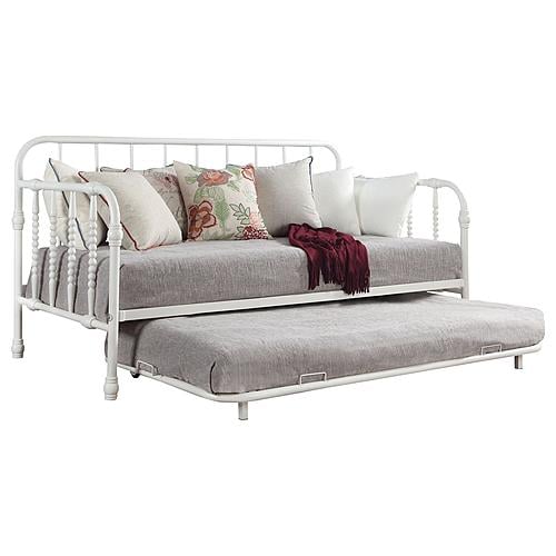 Marina Twin Metal Daybed with Trundle White by Coaster