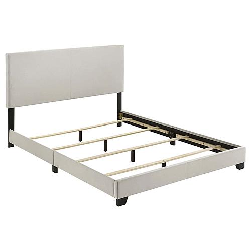 Dorian Fabric Upholstered Panel Bed Cream by Coaster
