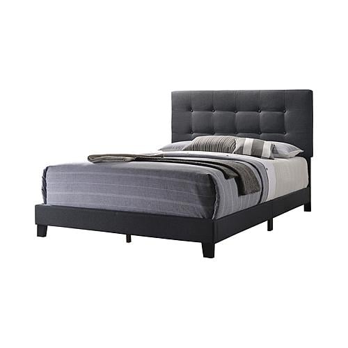 Mapes Tufted Upholstered Eastern King Bed Charcoal by Coaster
