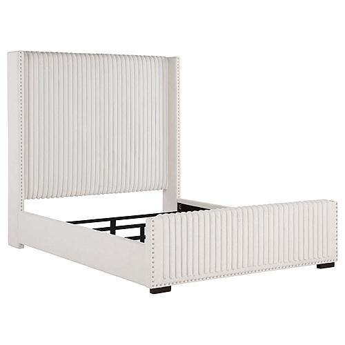Natasha 65-inch Upholstered Wingback Bed Cream by Coaster